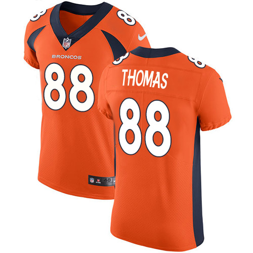Nike Broncos #88 Demaryius Thomas Orange Team Color Men's Stitched NFL Vapor Untouchable Elite Jersey - Click Image to Close